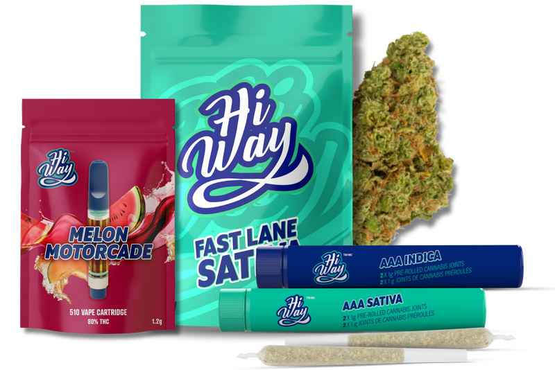 Hiway_Hero_Banner with Melon Motorcade and Fast Lane Sativa and AAA Sativa and Indica